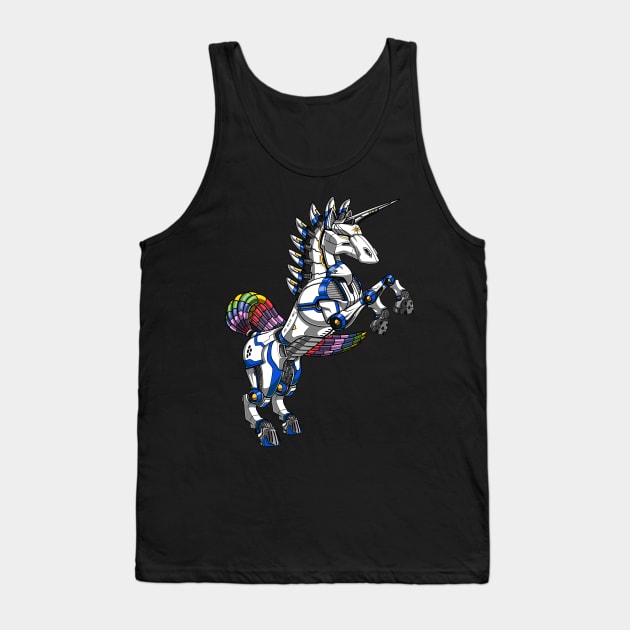 Unicorn Robot Tank Top by underheaven